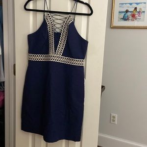 NWT lily Pulitzer navy and white dress